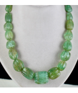 ANTIQUE NATURAL COLOMBIAN EMERALD BEADS CARVED 27MM 900 CTS GEMSTONE NEC... - £4,626.48 GBP