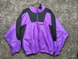 Vintage Umbro Windbreaker Jacket Men Large Purple Full Zip 90s Y2K - $37.12