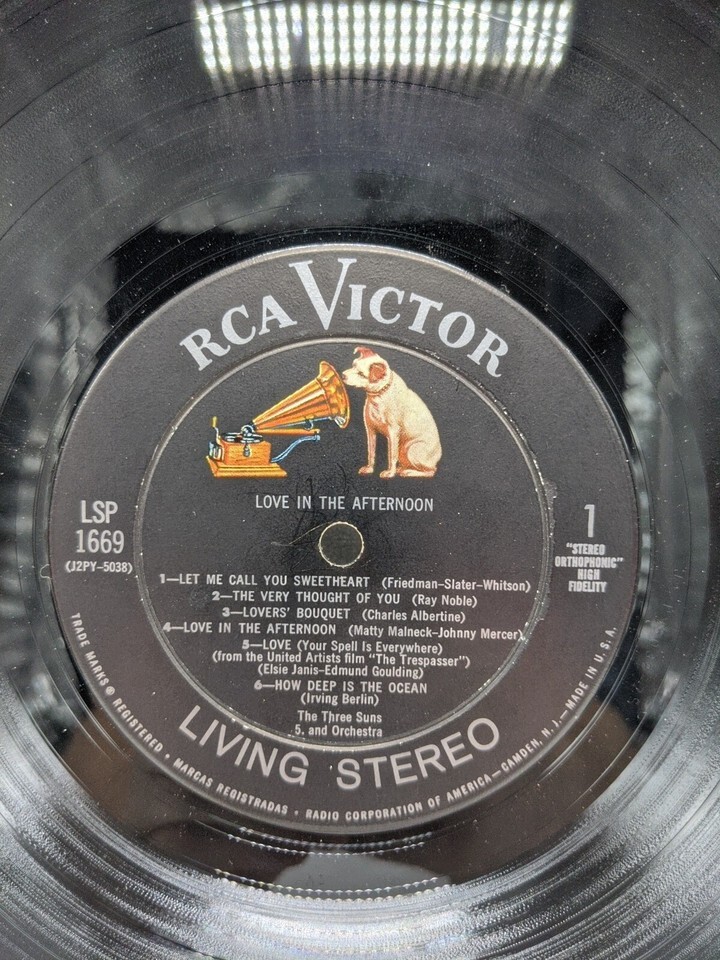 Love In The Afternoon The Three Suns Vinyl Record - $6.92