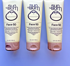 Sun Bum Original SPF 50 Sunscreen Face Lotion 3oz 3 Pack - £16.53 GBP