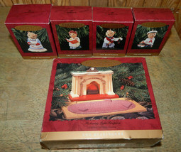 &quot;The Bearingers&quot; Bear Hallmark Keepsake Christmas Tree Ornaments Complete Set - £14.47 GBP