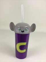 Chuck E Cheese Plastic Drinking Cup Lid Collectible Mouse Head Purple St... - £12.62 GBP