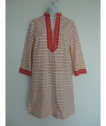 NWT TORY BURCH Square Frame Red Cotton Tory Mini Dress 6 - £99.31 GBP