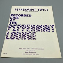 Vintage Sheet Music, Peppermint Twist by Dee and Glover, Recorded by Joey Dee - £22.42 GBP
