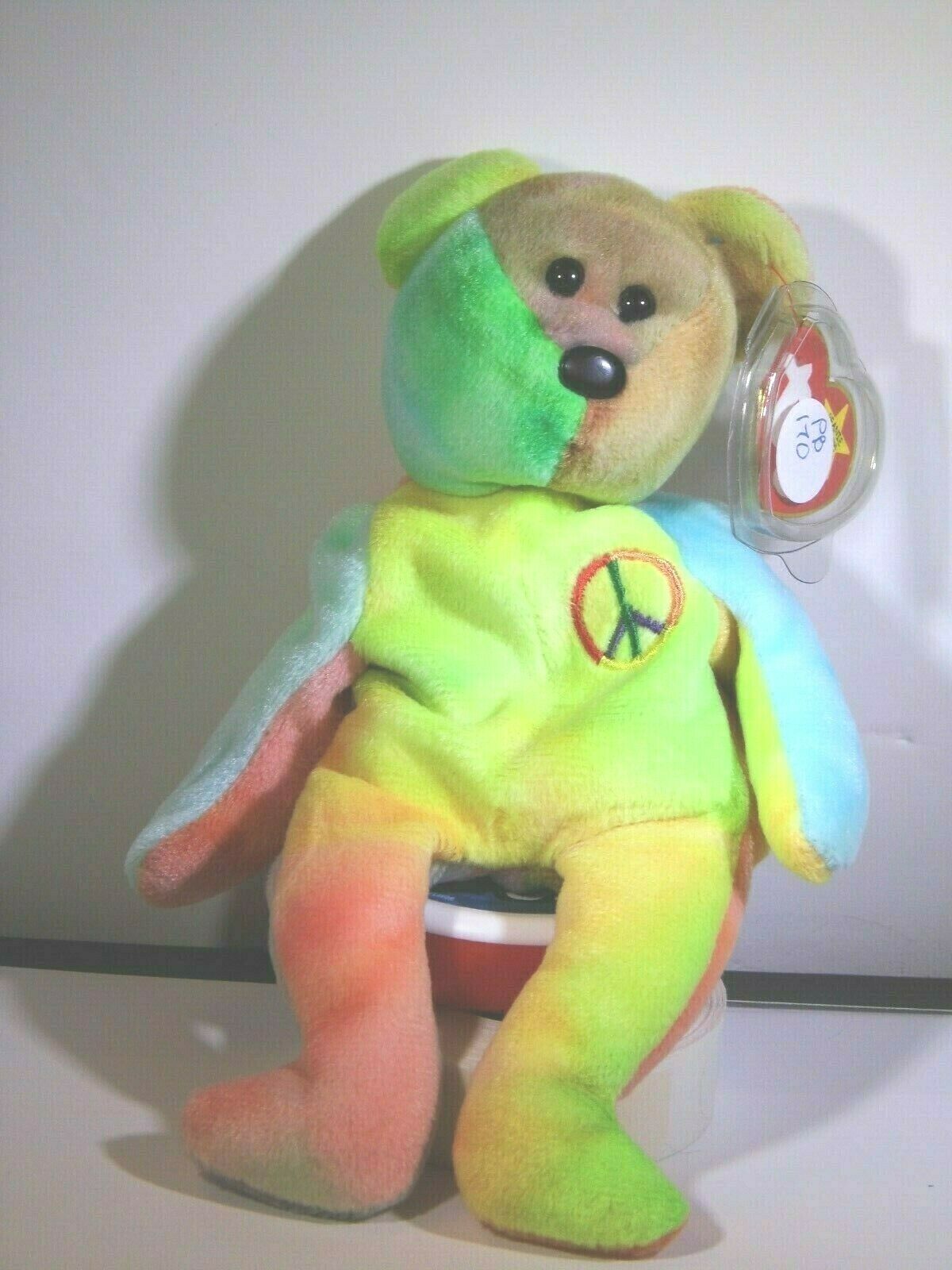 Peace TY Beanie  Nice Colors Errors  No Tush Stamp  #PB170  MWMT &amp; Tag P... - $8.55