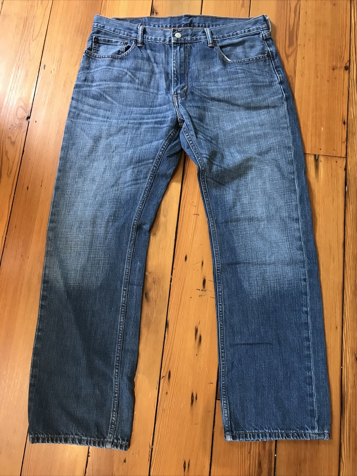 Levis 559 Classic Mens Original Riveted Straight Leg Denim Blue Jeans 36... - $36.62
