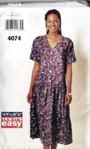 Misses' DRESS Vtg 1995 Butterick Pattern 4074 Sizes 18, 20, 22 UNCUT - $12.00