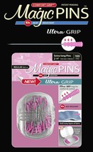 Taylor Seville Magic Pins Ultra Grip Extra Long Regular Pink 100/Pkg - £17.14 GBP