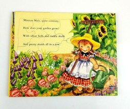 Vintage Sifo Nursery Rhyme Puzzle Mary Mary Quite Contrary Tray Inlay 9Z... - $7.99