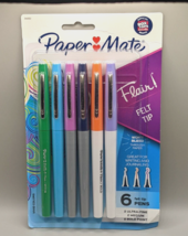 Paper Mate 6 Ct Ultra Fine Flair Felt Tip Medium Bold Point Pens - £9.36 GBP