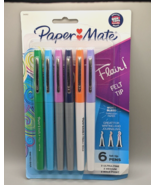 Paper Mate 6 Ct Ultra Fine Flair Felt Tip Medium Bold Point Pens - £9.27 GBP