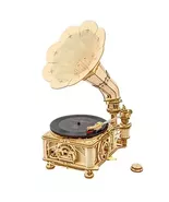Direc Robotime Hand Crank Classic Gramophone with Music 1:1 424pcs Wooden - $107.91