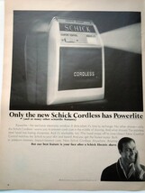 Schick Cordless Powerlite Print Advertisement Art 1965 - $6.99