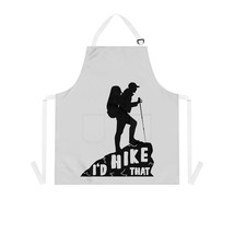 Personalized Grilling Apron: &#39;I&#39;d Hike That&#39; Silhouette Print, All-Over ... - £22.17 GBP