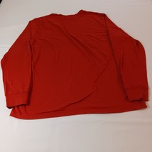 George Crewneck Men's Long Sleeve Red Cotton T-Shirt L (42-44) image 2