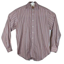 Neiman Marcus Mens Rainbow Large Shirt Pink Burgundy Salmon - $34.24