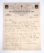 Antique Unusual Ephemera 1919 Harry Claydon Red Cross Letterhead History... - $39.99