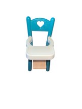 Fisher Price Loving Family Dollhouse Baby Blue High Chair Vintage 80s Ea... - $5.00