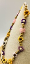 Dainty Floral Boho Style Bracelet Daisy Purple Yellow Pink Earth Orange New - £12.53 GBP