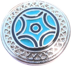 Stardust Blue And Silvertone Snap Charm - £2.35 GBP