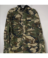 Forever 21 Brown and Green Camouflage Button Up Hooded Jacket - $25.57 CAD