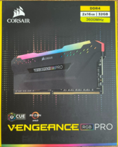 Corsair - CMW32GX4M2Z3600C18 - Vengeance Rgb Pro 32GB DDR4 Sdram Memory Kit - £125.98 GBP