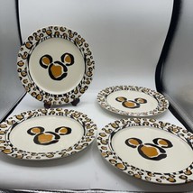 Disney&#39;s Animal Kingdom Mickey Mouse Leopard Zebra Cheetah Plates 10.5” ... - £32.66 GBP