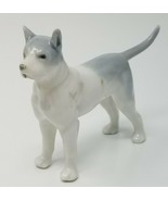 Figurine Dog Standing Pointer Small Ceramic White Gray Regal Vintage  - $14.20