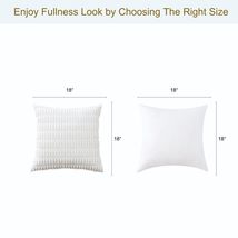 Volcanics Pack of 2 Pure White Decorative Throw Pillow Covers 18x18 Inch, Soft C - £15.80 GBP