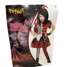 Spirit Horror Harlequin Costume Child Medium 8-10 Includes Dress Gloves ... - $24.00