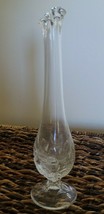 Fenton Clear ~ Art Glass ~ Bud Vase ~ Inverted Strawberry Design - £35.38 GBP
