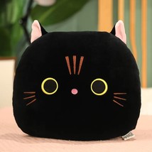 Cat Head Plush Toys Cartoon Animal Cat with Hand Warmer Blanket Dolls Cushion St - £16.64 GBP