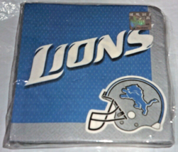 NFL Detroit Lions Sports 6.5&quot; x 6.5&quot; Banquet Party Paper Luncheon Napkins - £11.98 GBP