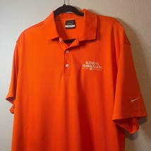 Nike Golf Shirt Mens Large Orange DriFit Swoosh Kings Hawaiian Polo Performance - £10.79 GBP