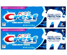 2X Crest Kids Toothpaste 4.1oz Cavity Enamel Protection (Lot of 2) Exp 0... - $6.99