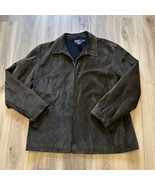 Vintage Ralph Lauren XL Genuine Suede Wool Lined Chocolate Brown Buckleb... - $202.95