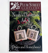 Doves Honeybees Plum Street Sampler Cross Stitch Pattern Christmas Ornament - $12.99