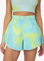 Weworewhat Revolve Flare Bell Shorts Stretch Denim Tie Dye Size 27 - £32.85 GBP