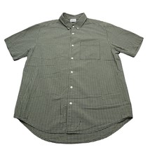 Eddie Bauer Shirt Mens XL Green Outdoor Workwear Plaid Button Up Dress - £15.32 GBP