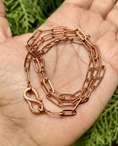 9 inch Pure Copper Cable Link Chain Anklet, Healing Copper Jewelry, Spir... - $18.61
