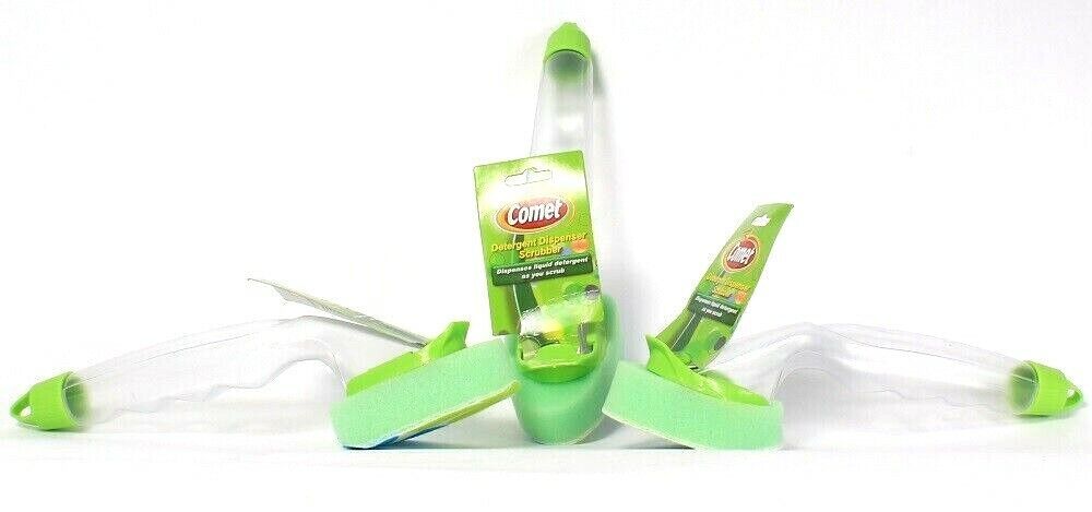 3 Count Comet Liquid Dispenser Scrubber Ideal For Dish Cleaning Use - $16.99