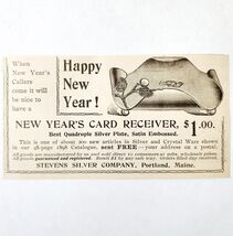 Stevens Silver Card Receiver 1897 Advertisement Victorian New Years ADBN... - $14.01 CAD