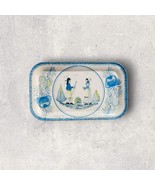 Henriot Quimper, France, Man &amp; Woman Lady, Metal or Tin Tray, 7&quot; x 4 1/8&quot; - $20.54