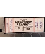 KRIS KRISTOFFERSON - VINTAGE NOV. 8, 1977 UNUSED WHOLE CONCERT TICKET - $469.78 MXN