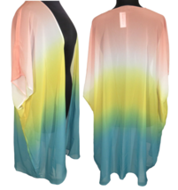 Lane Bryant Multicolor Ombre Kimono Sleeve Duster Cardigan Plus Size - £27.53 GBP