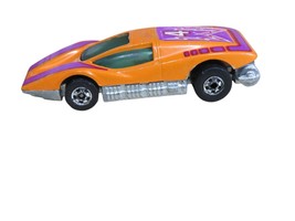 Vintage Hot Wheels LARGE CHARGE Orange Purple 1974 #4 Black Walls - $7.87
