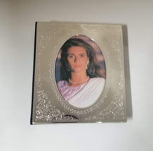 Photo Album with Silver Ornate Cover Black Velvet Wedding Memories Book - $10.89