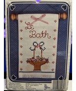 Brand New Welcome Friends Crosstitch Kit Le Bath Small Hanging Banner Wo... - $143.32 MXN