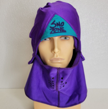 Vintage Ski Tote Sno Zone Stormkloth Ski Winter Hat Balaclava Purple Blue - $612.70 MXN