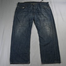 Levi&#39;s 42 x 30 569 Loose Straight Light Wash Denim Mens Jeans - £10.27 GBP